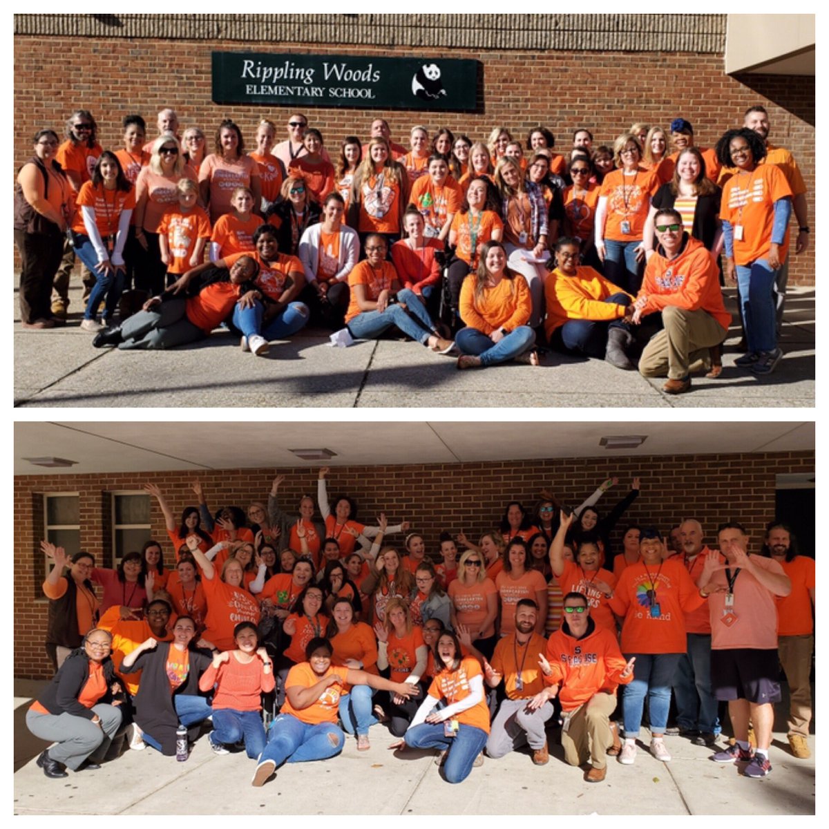 RWES staff- Unity Day 2019! Sharing the pride in the culture we have created. Together,  WE believe in KINDNESS! #AACPSAwesome