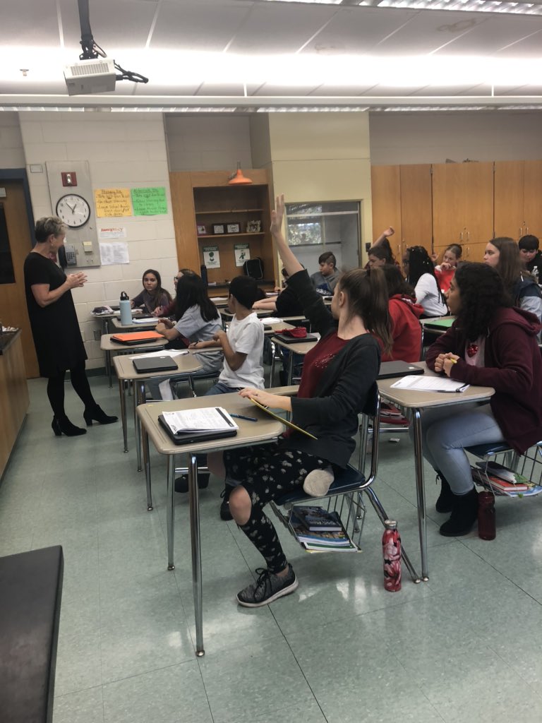 THSPawlowski's tweet photo. Did you know that 1500 water bottles are thrown into landfills EVERY SECOND? Aren’t you happy you brought your hydroflask? Mrs. Guglielmo’s students are diving into a weeklong study of microplastics, waste and sustainability. #PLTW #TPSSTEM @Taunton_Schools https://t.co/P2wpPZ98Ve