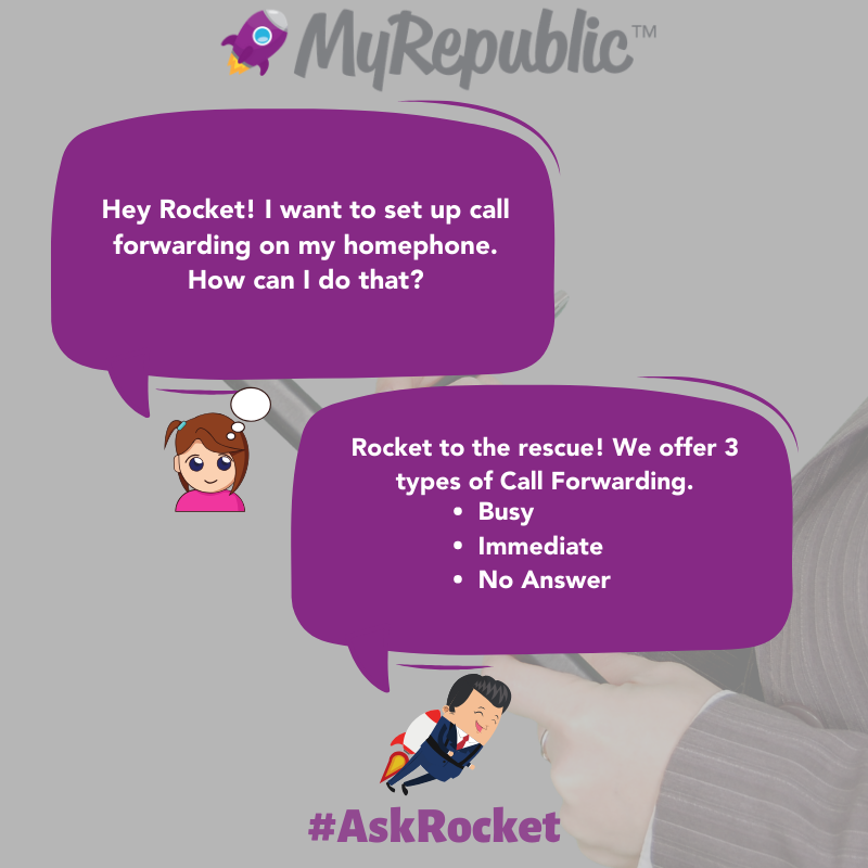 MyRepublicAU's tweet photo. Want to set up call forwarding on your home phone? Rocket’s got you covered! #AskRocket
Learn more: https://t.co/fguMh079Zk (Page 5) https://t.co/gzrbS5VtiH