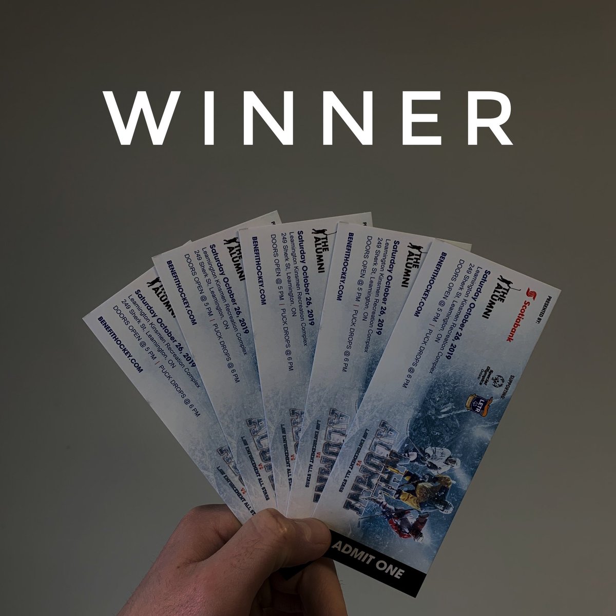 ...and we’ve got a winner! Congratulations go out to Ken Calvert and family on winning our Hockey Night in Leamington ticket giveaway!

HUGE thank yo everyone who entered. If you didn’t win this one, don’t worry! This won’t be the last.. 🍀