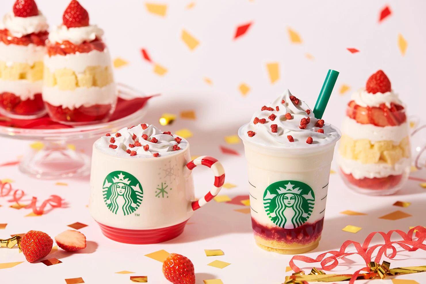 11月1日発売！！スタバの新作！メリーストロベリーケーキフラペチーノ！！