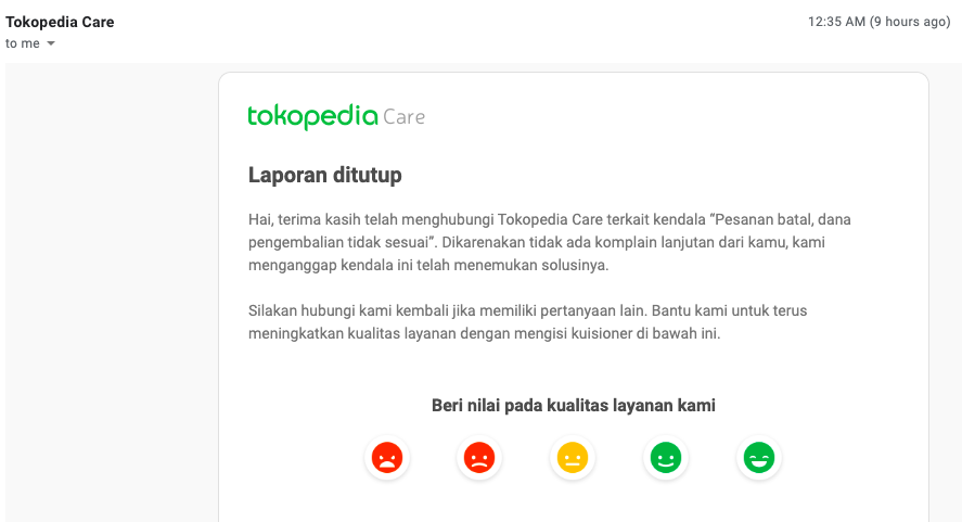 hasant's tweet photo. @TokopediaCare ini bagaimana maksudnya, komplain belum beres kok secara sepihak ditutup! Alasannya "Dikarenakan tidak ada komplain lanjutan dari kamu". Ya kan sedang disuruh menunggu. Udah hampir sebulan ini bolak-balik komplain. Macam perusahaan unyu aja tokopedia ini. https://t.co/i9JWKH7GhF
