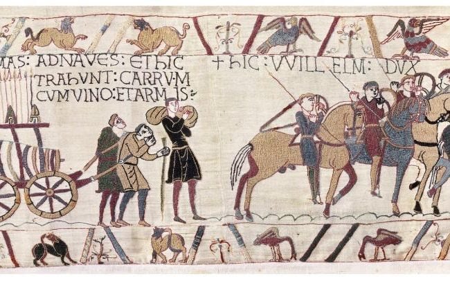 Normandythennow's tweet photo. Mystery of why Bayeux Tapestry is so long and thin finally solved https://t.co/bXvYja0jZo via @TelegraphSci #NormandyThen #Normandy #Bayeux #BayeuxTapestry https://t.co/m7H4YQ1qsL