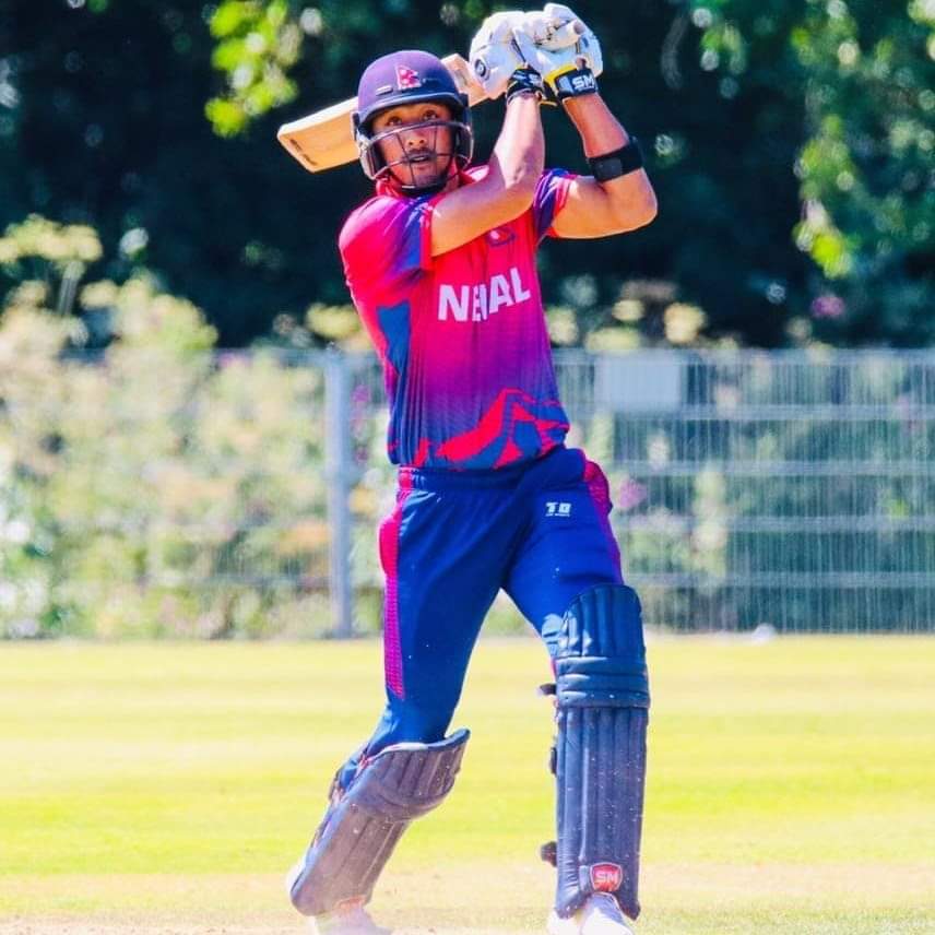 First Nepalese batsman to score & century. happy birthday to Paras Khadka! 