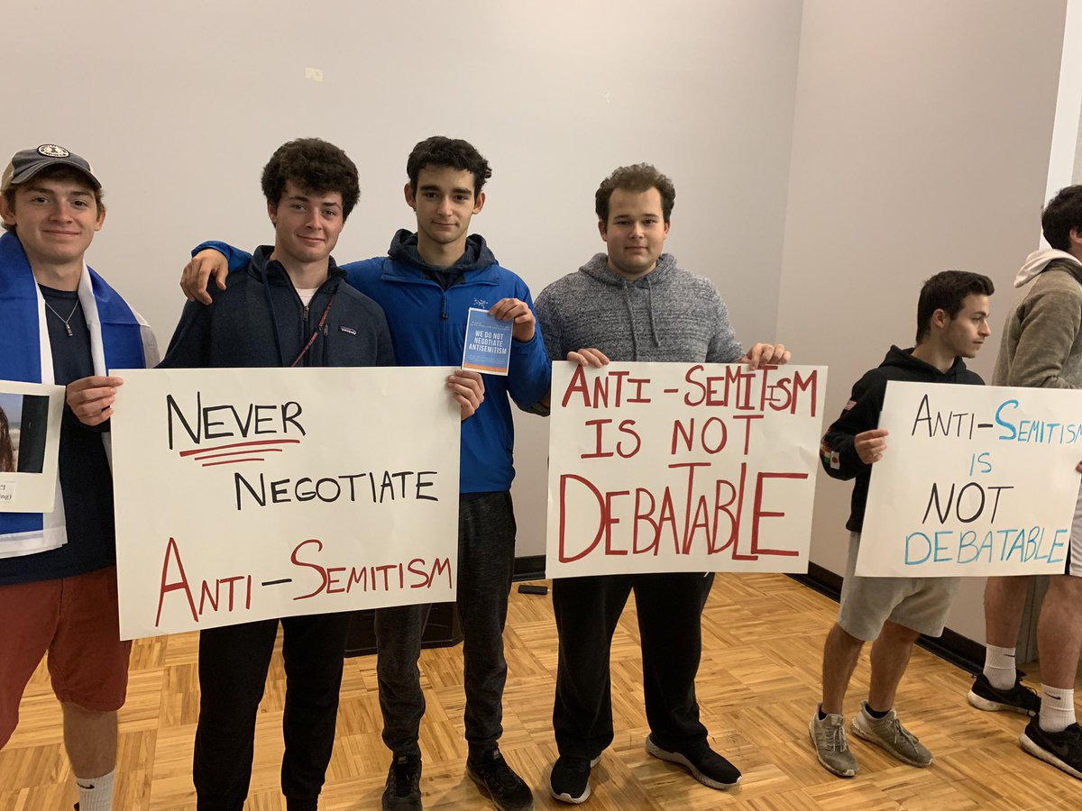 JUFChicago's tweet photo. Tonight, over 400 Jewish students at UIUC walked out of a student govt meeting debating a resolution that declares anti-Zionism is not antisemitism. The proposal was drafted by supporters of Students for Justice in Palestine, with no input from any Jews or Jewish groups. https://t.co/L4okQgZXJ3