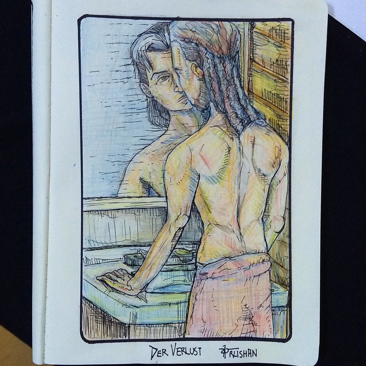 SystemDelta's tweet photo. #InktoberTID #InktoberDID
#Inktober2019
Music.
Revisiting an old piece about my difusse sense of self due to #dissociation and the #introjection of Tilo Wolff from #Lacrimosa. https://t.co/neRfRheebV