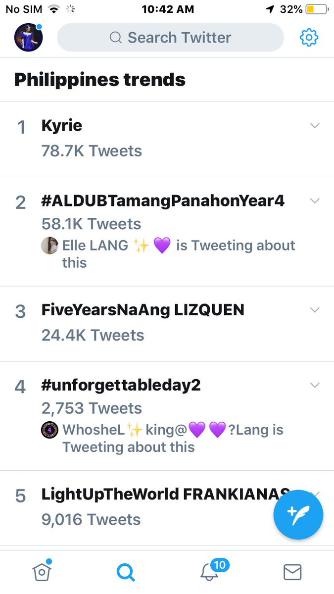 Moving up • Top 4 Trending in the Philippines! @frankimrussell @dianacmackey @D_laurel @jmarasiganoffcl @DreamscapePH @cocomartin_ph @ericjohnsalut @BiboyJArboleda  @starhuntabscbn @PBBabscbn @wwe @ABSCBN @gmanetwork  @PadrisimoMag @TheEllenShow LightUpTheWorld FRANKIANAS