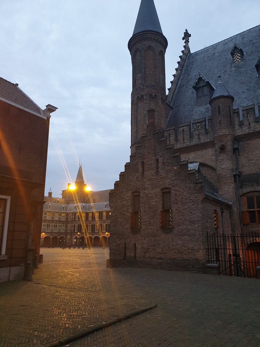 Staceyjvickers1's tweet photo. Morning walk to work, beautiful in the half light this morning #teachlivelearn #binnenhof @BSNetherlands https://t.co/s1aWv9f3DH