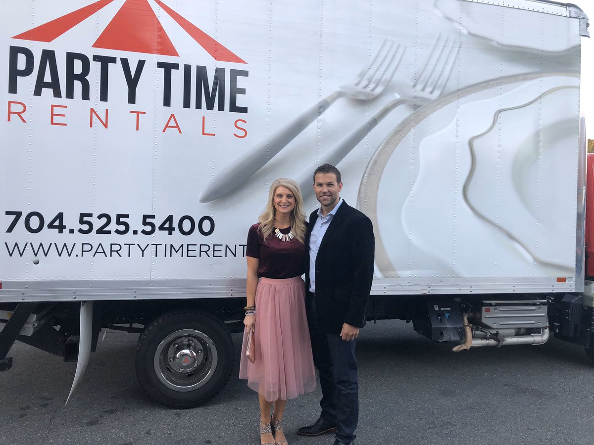 Travis_Mack_42's tweet photo. Amazing night at the @tdjf Driven to Give Event!  @DaleJr @AmyEarnhardt  and @EarnhardtKelley are helping so many. This was the only Picture the wife and I took tonight. We showed up in the 📦 truck. 👍🏽 @PartyTimeRental  #IAMDRIVEN #DTG2019 https://t.co/PR5Z4zd8Hr