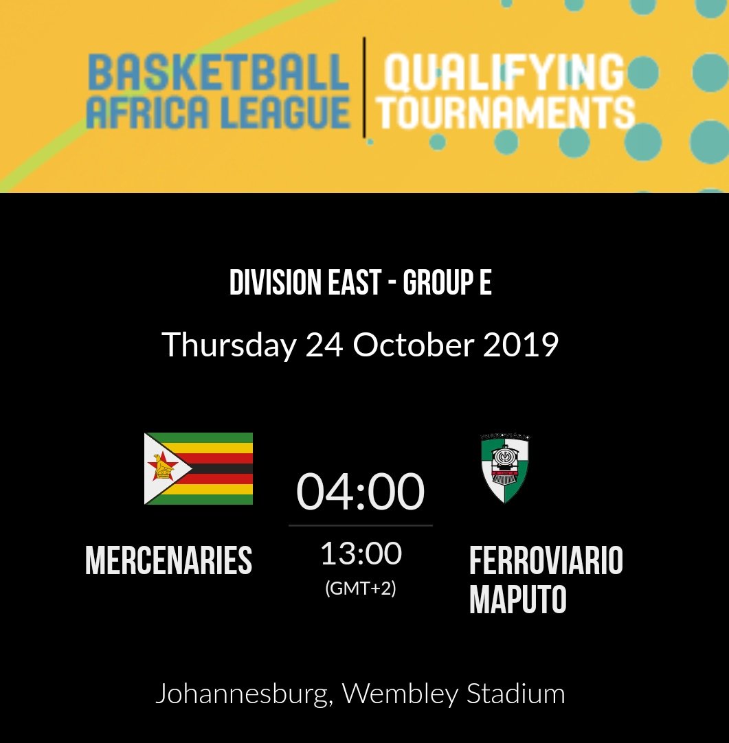 ClubMercenaries's tweet photo. Match day 3. All In, Tirimo!!
@KirstyCoventry @ZBCNewsonline @zimbasket @HelpsideS @diamond1038FM https://t.co/XYE4PL96YY