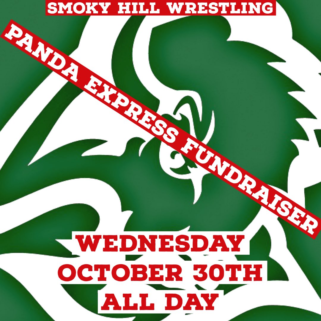 smoky_wrestling's tweet image. Some important dates and reminders:
-Support Smoky Hill Wrestling by visiting Panda Express 10/30
-#SHWC practice will be help on Monday’s, November through February 7pm-8pm. $60 tuition, must have USA Card
-Official Practice Start: 11/18
-Mandatory Parent Meeting: 11/19 6pm