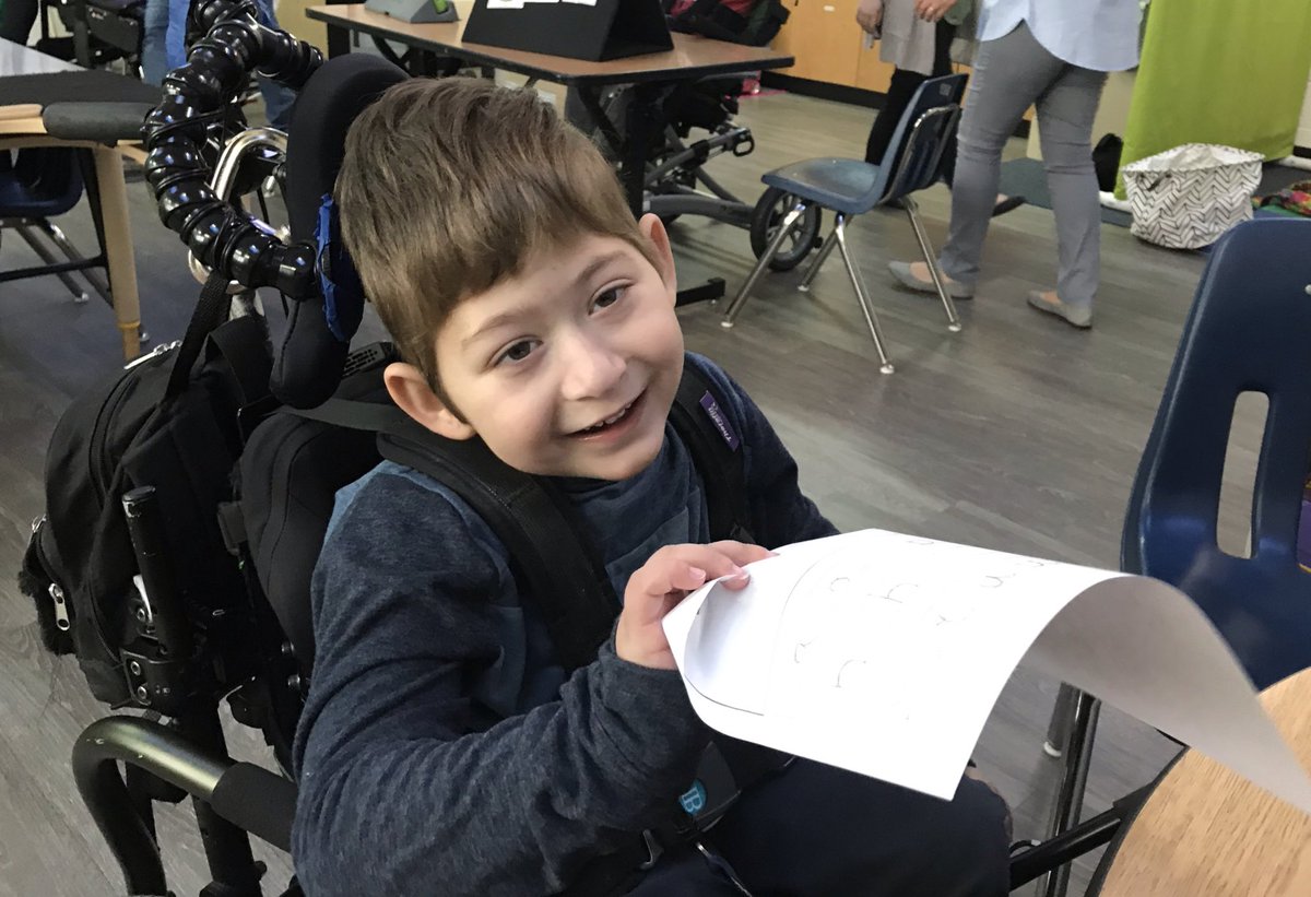 EAWlodz's tweet photo. My First Scribbles! An Adaptive pencil giving access to the alphabet and having so much fun! #D47AT @GlacierRidgeD47 @AACCaroline #CTG19 @CrystalLakeSD47 https://t.co/i7SDlXifwK