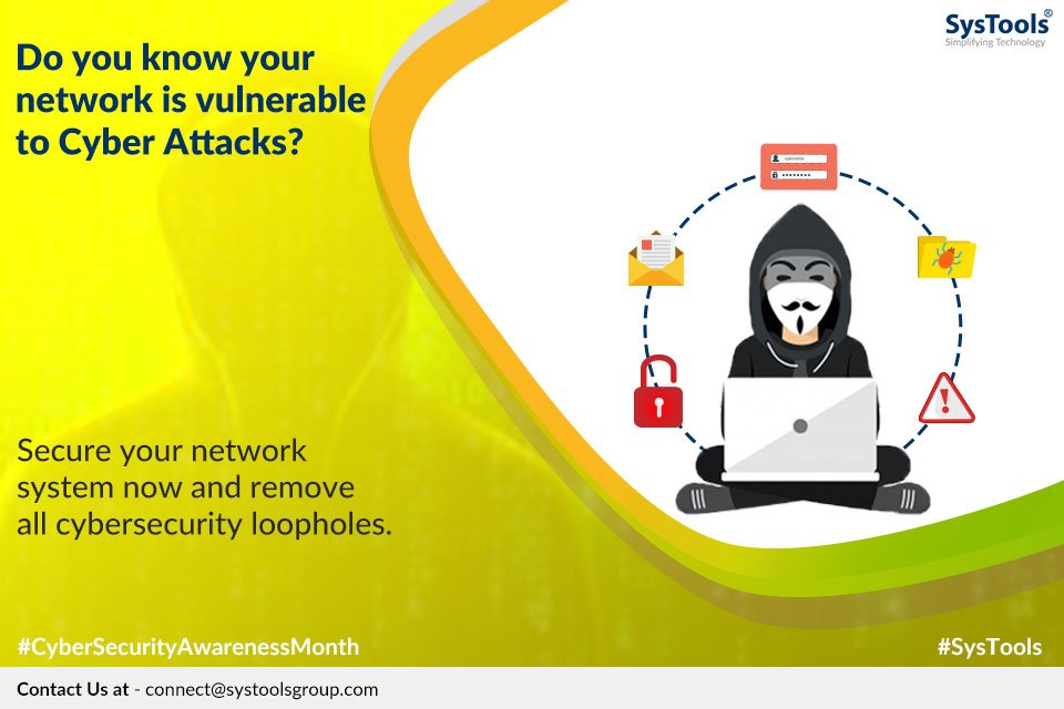 SYSTOOLS's tweet photo. Is your network safe?
Remove all cybersecurity loopholes and secure your nework.
#CyberSafetyTips #CyberSecurityAwarenessMonth #InformationSecurity #CyberSecurity #CyberSecurityAwareness #CyberOctober #CyberSecurityThreats #CyberSafety #CyberCrimes #CyberSecMonth #CyberStalking https://t.co/ZmeKejNeN0