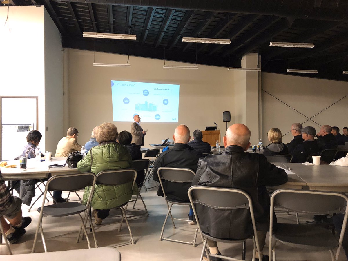 murraymarven's tweet photo. Honoured to present view on #SmartCities, including @Bell and @Markham research project and innovation partnership at Building Markham”s Future Together Community Meeting on Strategic Plan 2020-2023 tonight at the Markham Museum, with @RobertMuir_PEng deep dive on Stormwater! https://t.co/xWyE9spkGD