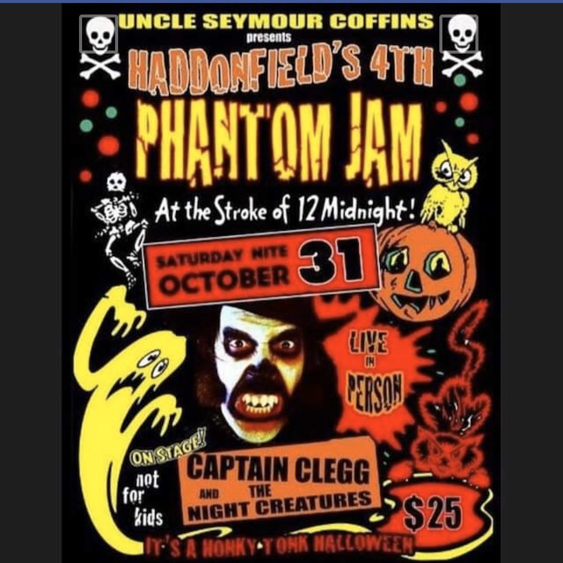 JeffDanPhillips's tweet photo. TBT: Who could forget this legendary #phantomjam night...well #UncleCoffins actually did?! Luckily they captured it in #RobZombie’s #HalloweenII! What a night 2 remember!...&forget?! #scouttaylorcompton #tylermane #sherimoonzombie #poubelletwins #captainclegg #jeffdanielphillips https://t.co/UTpZTy3ISQ