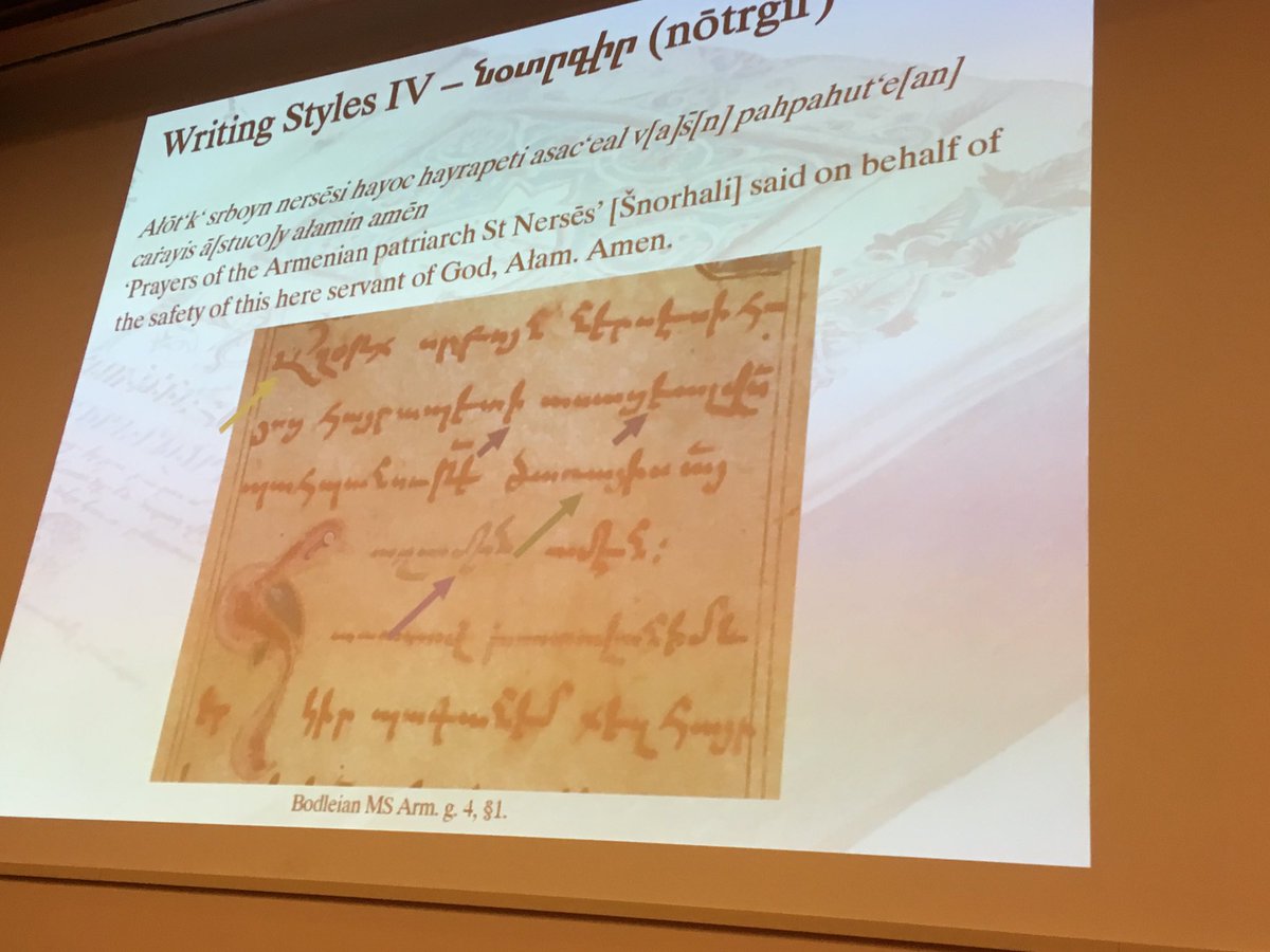 TeachingCodex's tweet image. .@rbnmyr shows us progressively more difficult writing styles to read. Makes you feel a little guilty about complaining about Textura minims... #teachingcodex