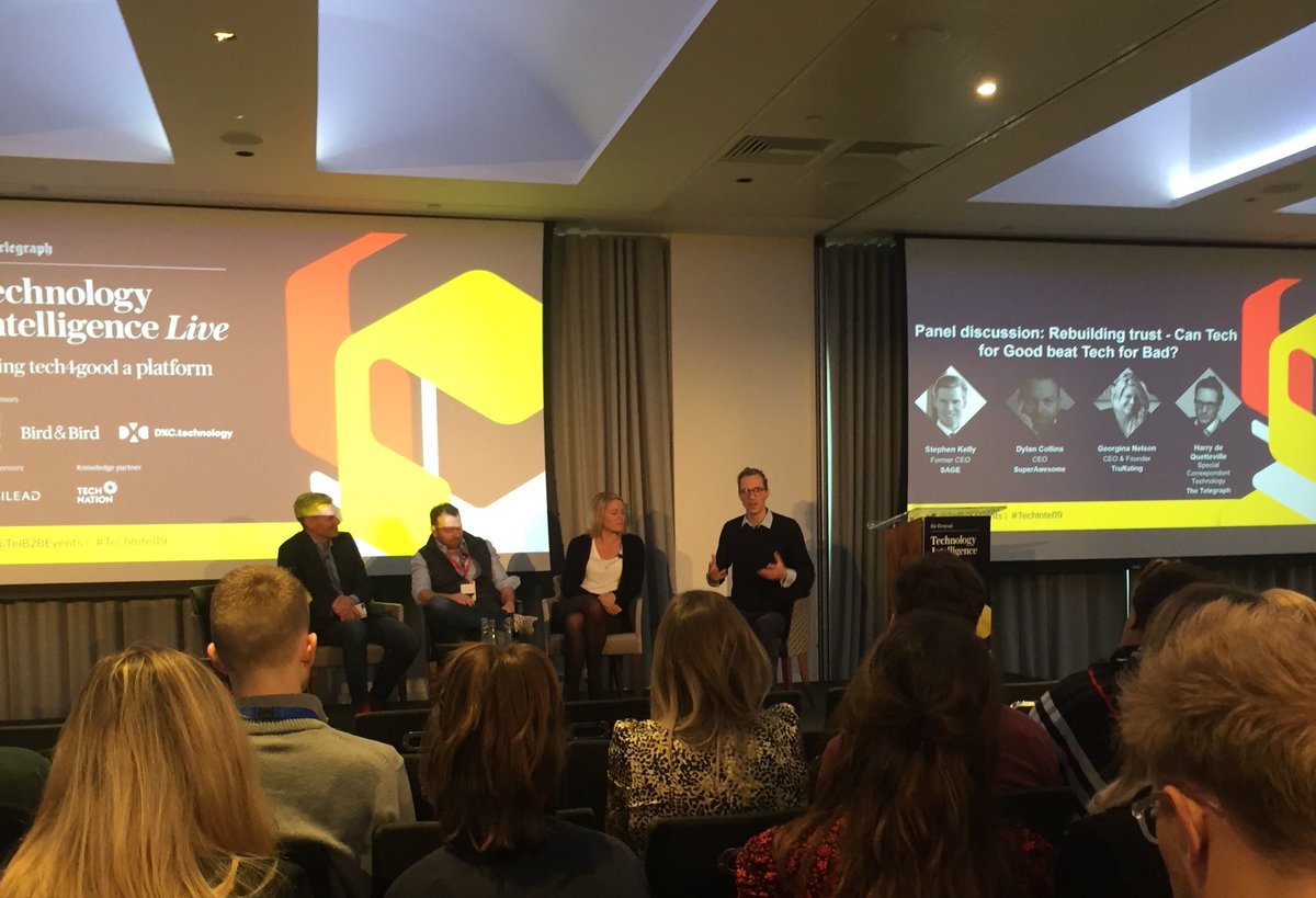 tended's tweet image. We’re at @TelegraphTech #TechIntel19 today. Some very interesting talks this morning on the development of tech for good.