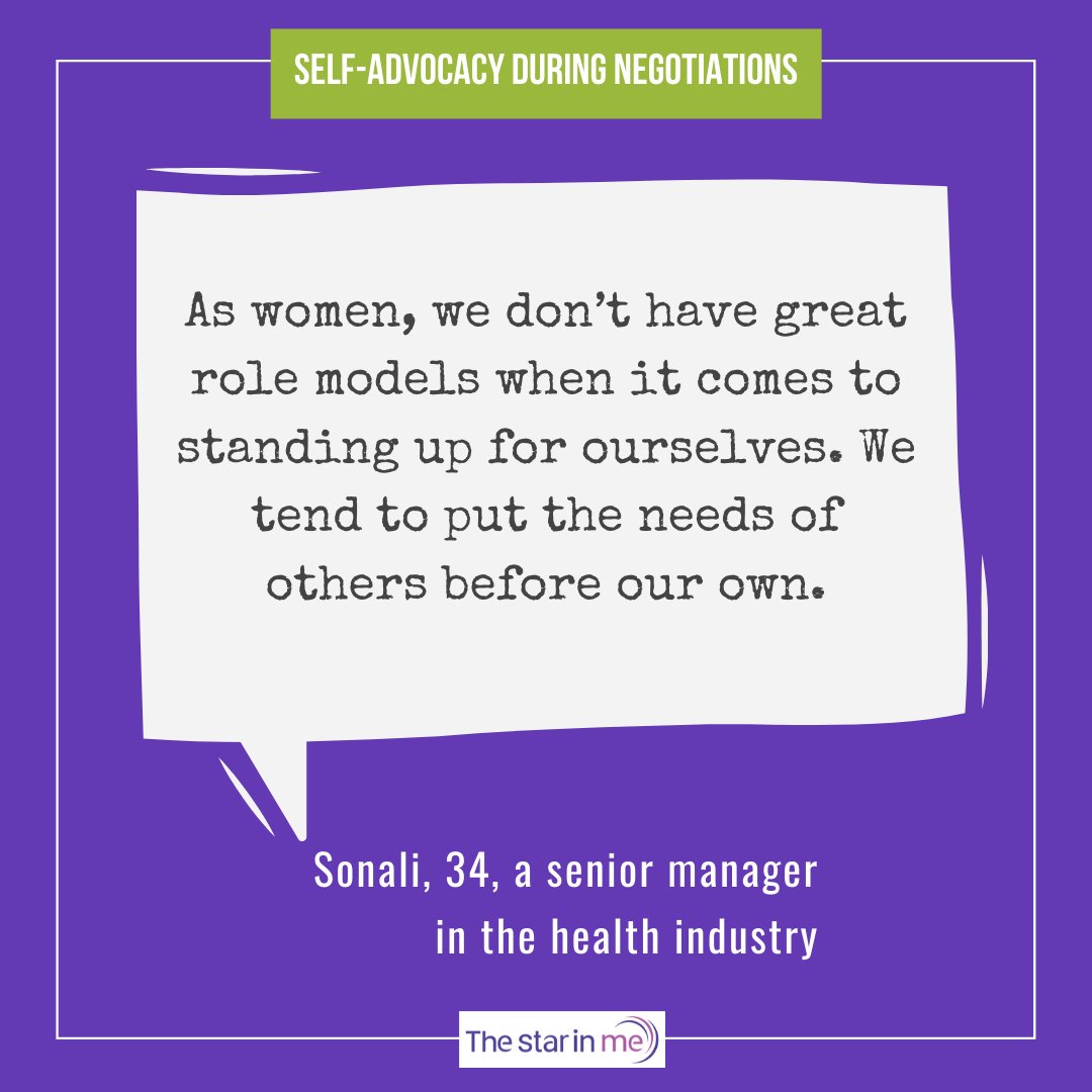 Thestarinme1's tweet image. To overcome this, balance your displays of warmth and assertiveness during negotiations- first show that you understand the needs of the other person, and then make a more assertive, self-advocating ask.

#Workchallenges #workingwomen #salarynegotiations #worktips #workgoals