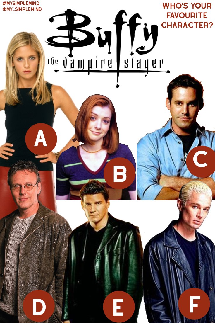 My_SimpleMind's tweet photo. Which of these is your favourite #BuffyTheVampireSlayer character?

#BuffyThursday #ThursdayTheme #MySimpleMind #BTVS https://t.co/q4kIX8AmKU