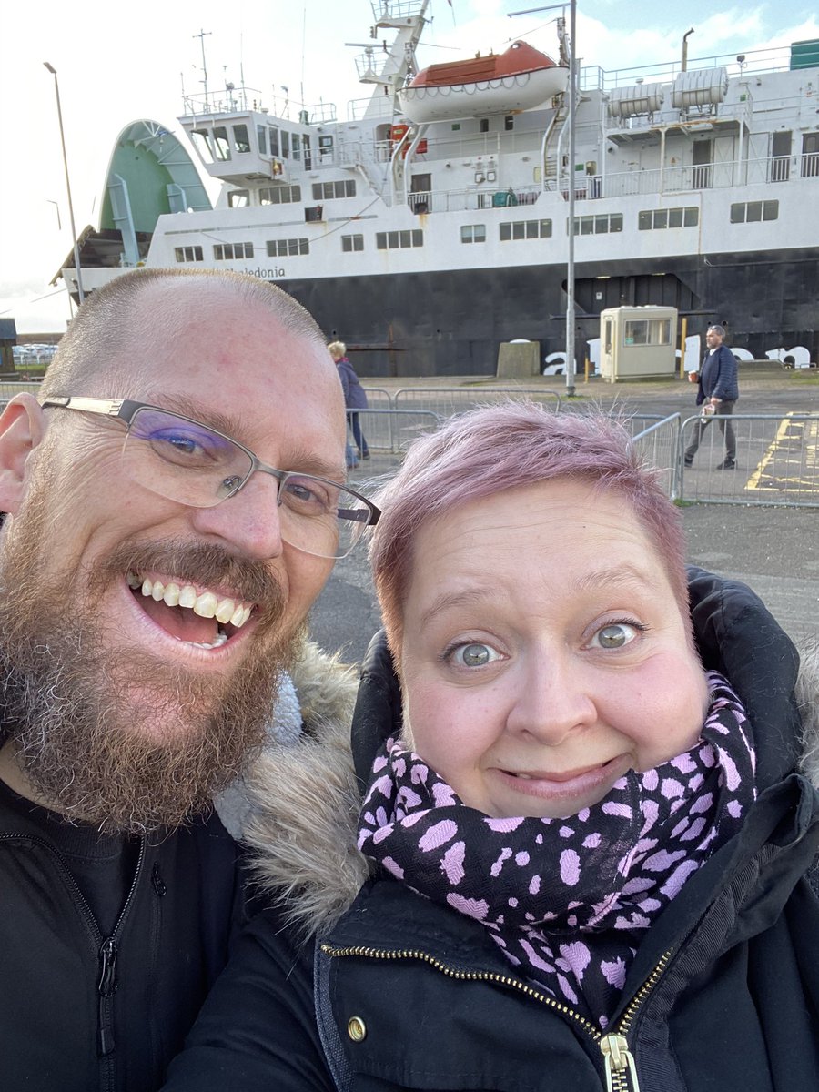 shloobee's tweet photo. Someone - ME! IT’S MAINLY ME! - is very excited to be going on the ferry to #isleofarran VERY EXCITED #ferry #Ardrossan #scotland #holiday #forthofclyde #fuckagoraphobia #agoraphobia https://t.co/1e3hdYxdNo