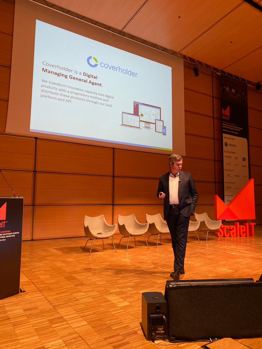 #scaleit19  last company on stage is <a href="/coverholder/">Coverholder</a> that simplifies the work of all insurance, it's a digital managing general agent #scaleup #vc #venturecapital #investment