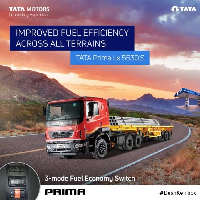 تويتر \ Tata Motors على تويتر: "The 3-mode Fuel Economy (FE) Switch in the Lx 5530.S provides improved fuel economy across various load and road The Mode, Balance Mode,