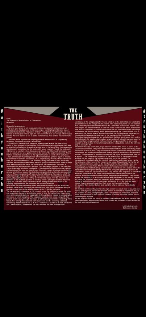 Sreeniv68619938's tweet photo. #truthaboutharsha
#withyouharsha https://t.co/x4hQoeuMIK