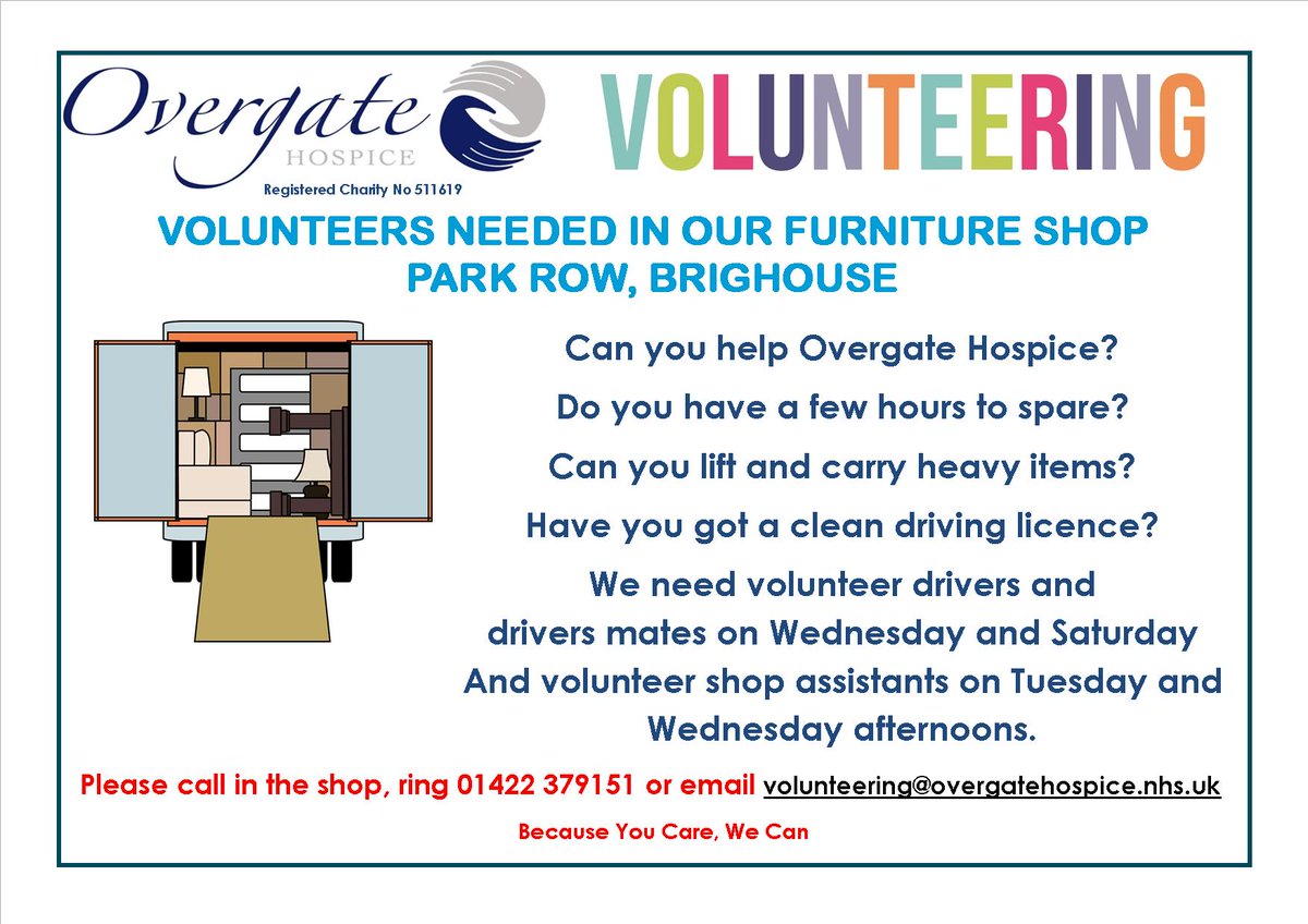 OvergateVolunt1's tweet image. Can you lift heavy items?  Do you have a few hours to spare?  If the answer is yes please get in touch to find out more.  Thank you.