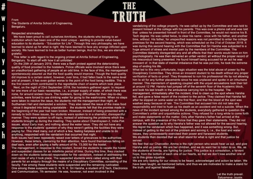 KasyapMaddela's tweet photo. #truthaboutharsha
#withyouharsha https://t.co/KeSDVegVTi