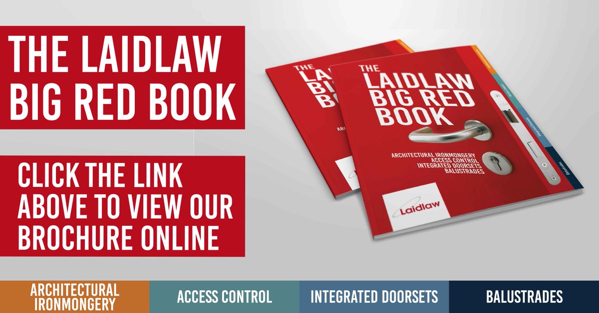 The Laidlaw Big Red Book contains over 1,000 Architectural Ironmongery, Balustrades, Integrated Doorsets and Access Control products which can be purchased online, in branch or by phone. To view our interactive online brochure, click here: laidlaw.co.uk/the-big-red-bo…