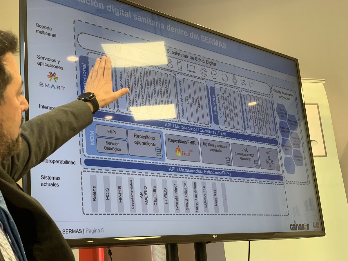 juliomayol's tweet photo. Paco Lombardïa de la #DGSIS nos cuenta #Genesis @SaludMadrid #smarthealthcenter https://t.co/OT8QaBI46J