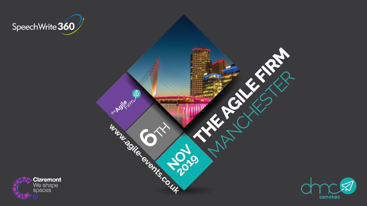 There's still time to join us at The Agile Firm Manchester on the 6th November 2019. Click here for more info >> speechwrite.com/agile-firm-man…

 #legalIT #networking #roundtable