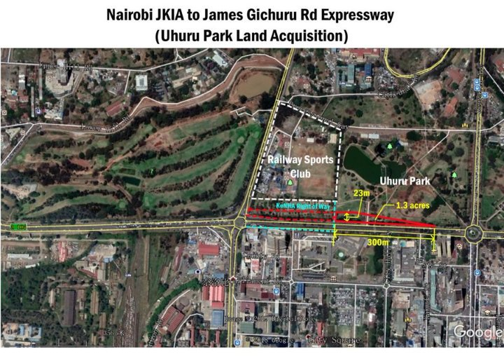 254Journo's tweet photo. The elevated highway will begin near Ole Sereni Hotel and run through the CBD along Uhuru highway up to James Gichuru junction. Haile Selassie Road, Kenyatta Avenue and University Way will pass below the elevated road.
#NairobiExpressway
#NaiExpress
#TrafficAlert https://t.co/sNYXybZU6J