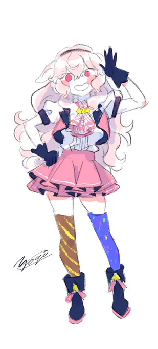 アイドル部のアイドル衣装、新たに作るとしたら星空というかどこかに星入ってたらいいなという話
#牛絵巻 #イオリの森美術館 #めめアート 