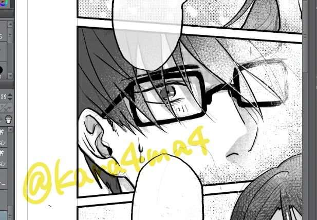 トーンが使えることに興奮しすぎてメチャクチャ使ってしまった結果すごい少女漫画感の強い画風になた 
