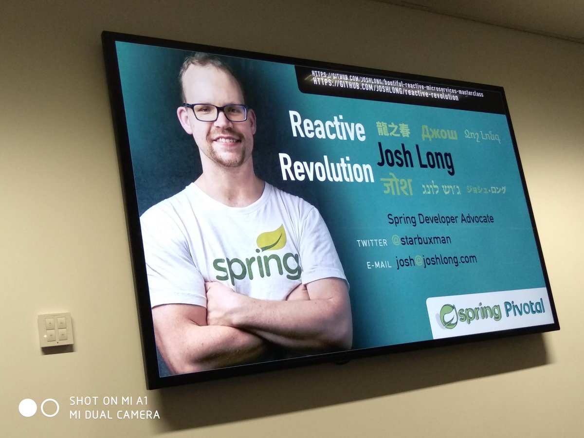 xinri83's tweet image. Thanks @starbuxman @didierDIB and @RenaultDigital_ for this meetup on #ReactiveSpring. It was funny and very inspiring. The coding live was awesome ;) not only I learn something with spring in java but I also be able to learn and see some #Kotlin with #ReactiveSpring.