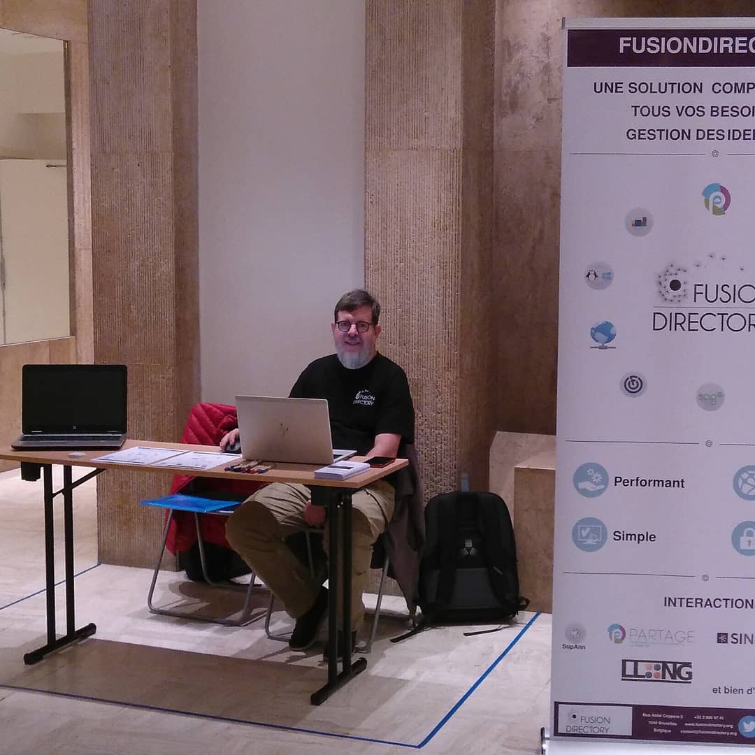 PallinPoppy's tweet image. L&apos;équipe @fusiondirectory vous attend à la première édition du Salon @IdentityDays #fusiondirectory #IdentityDays2019 #sso #iam #supann #sinaps #partage