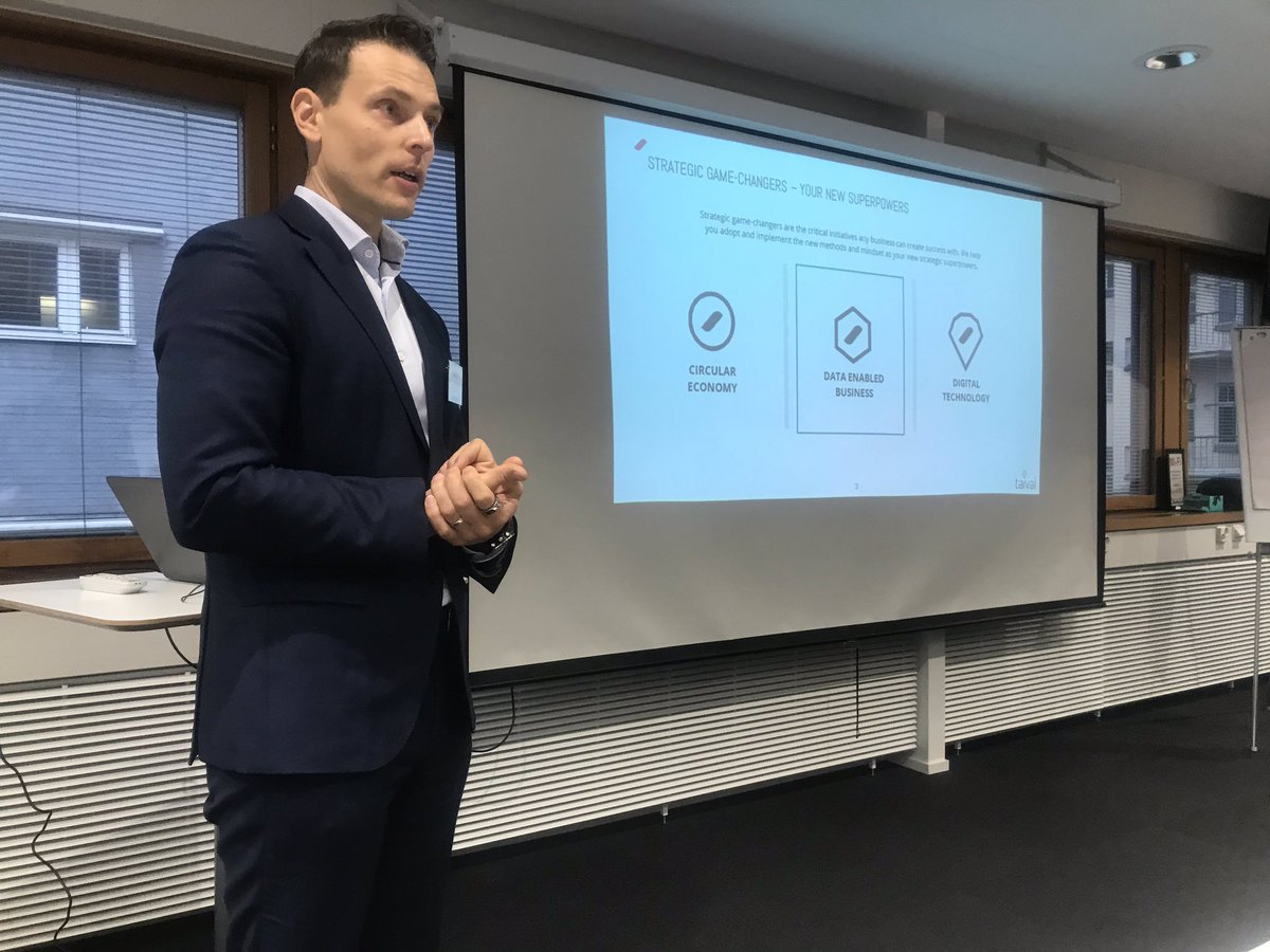 <a href="/RekoLehti/">Reko Lehti</a> introducing companies new super powers #circulareconomy #data #digitaltechnologies <a href="/taival_/">Taival</a> <a href="/dimecc_fi/">DIMECC</a> <a href="/FIIF_catalyst/">FIIF_catalyst</a> <a href="/CombientFoundry/">Combient Foundry</a>