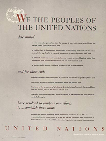 The Charter of the United Nations  was signed on 26 June 1945, in San Francisco, at the conclusion of the United Nations Conference on International Organization. The Charter came into force on 24 October 1945, and today we are celebrating 74 years since that day. 
#UNDay  #TBT