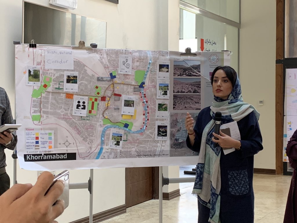 Urbinat Iran khorramabad healthy corridor vision presentation after 3 days of intensive work of 60 stakeholders from urban regeneration and architects experts to citizens and public governmental institutions ... fantastic group ok knowledgeable people #URBi_NAT