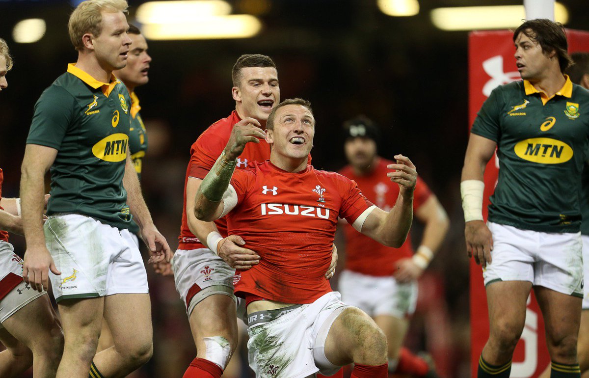 WelshRugbyUnion's tweet photo. #WALvRSA will always be a special fixture for centre Hadleigh Parkes. 

Ahead of Sunday's semi-final in Yokohama, he explains why: https://t.co/WbAeLP5cgu 

#RWC2019 https://t.co/FZPqO379gY