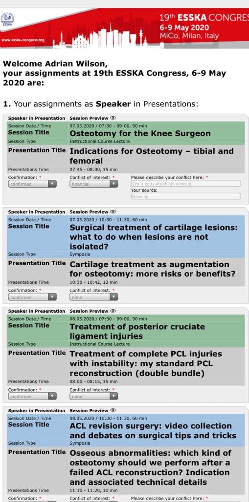 kneepreserve's tweet photo. Very excited to be part of the @ESSKA_society Milan and for the invited lectures I have been asked to give. It’s going to be a great meeting. #osteotomy #ligamentinjuries #complexosteotomy #aclinjuries #pclinjuries @OrthopaedicSpec https://t.co/KMGoaxy2NL