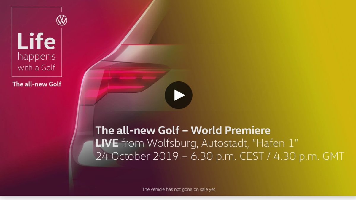 ¿Planes para hoy? 
Te proponemos uno: seguir en directo la presentación mundial del nuevo #VWGolf a las 18:30
El Golf 8 llega hoy.
👉🏼 volkswagen-newsroom.com/en/live-stream…