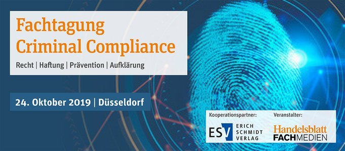 school_grc's tweet photo. #Fachtagung #Criminal #Compliance heute in Düsseldorf! Unsere Direktorin Birgit Galley moderiert das Event und erklärt in ihrem Vortrag wie man vorgeht, wenn die Unternehmensleitung unter Verdacht gerät. https://t.co/FCYCTpIPwC