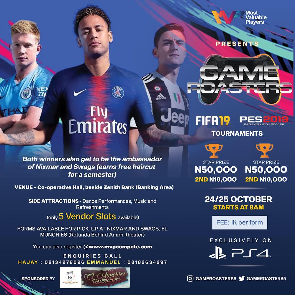AyamDamiee's tweet photo. People like @sucre_ade wey dey always form jagaban for Fifa19. Come and prove your worth! ๐
Raffle draws for registered players with an opportunity to win PlayStation 4, FIFA 20 disk e.t.c.
#GameRoasters #MostValuablePlayers https://t.co/LbZYCMja7Z