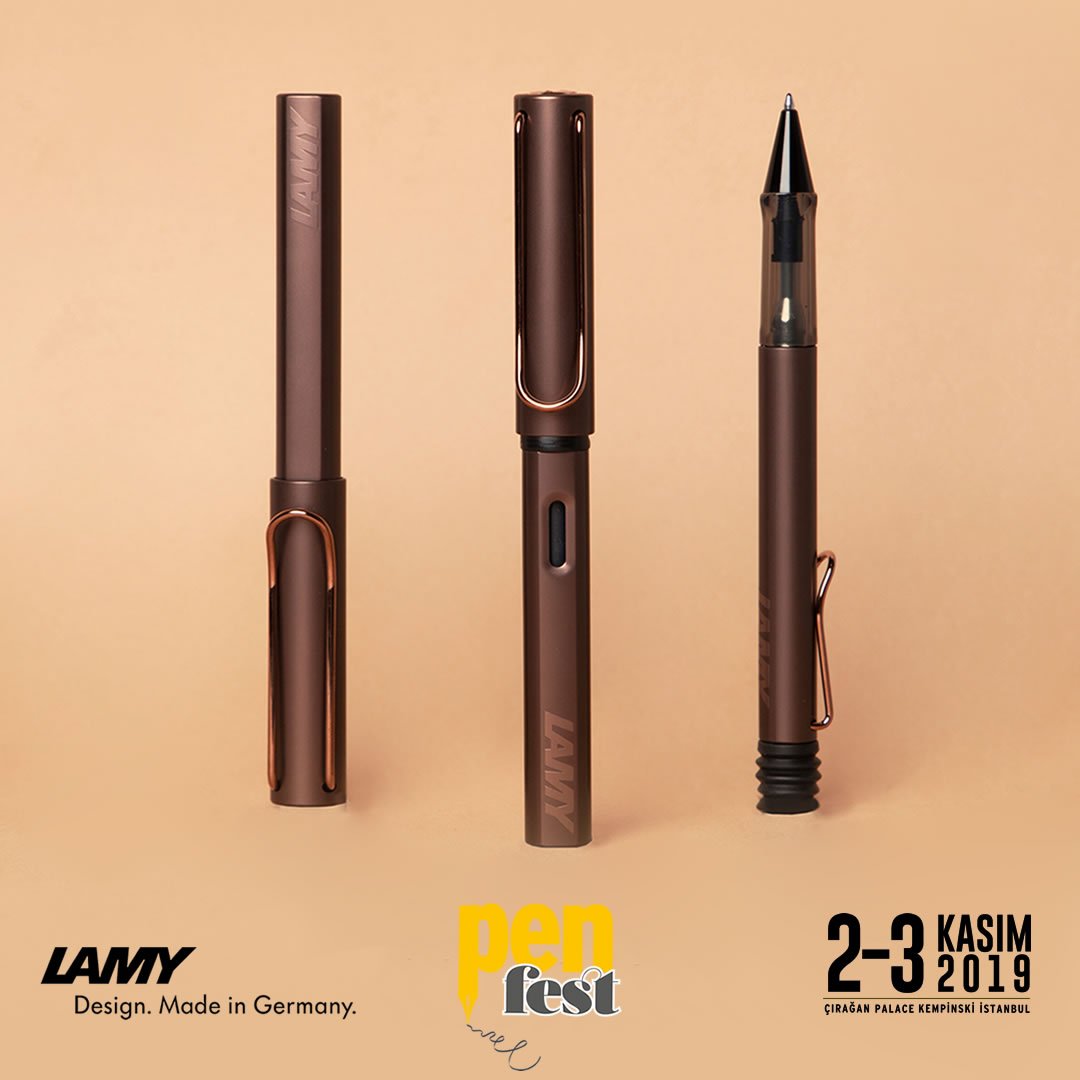 penfestival's tweet photo. Üstün Alman kalitesinin işlevselliği ön planda tutan ödüllü tasarımlarıyla Lamy bütün koleksiyonuyla Penfest'te

Online kayıt için: https://t.co/LYwTpNKA65

#penfest #penfest2019 #lamy #lamykalem #lamylxmarron #lamylx #lamyalstar #lamysafari #lamyaion #lamystudio #kalemfestivali https://t.co/B8y73hCIi5