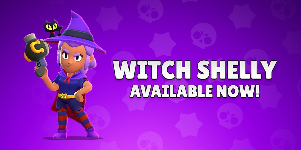 Brawl Stars On Twitter Witch Shelly And Her Black Cat Are Here - brawls star shelly
