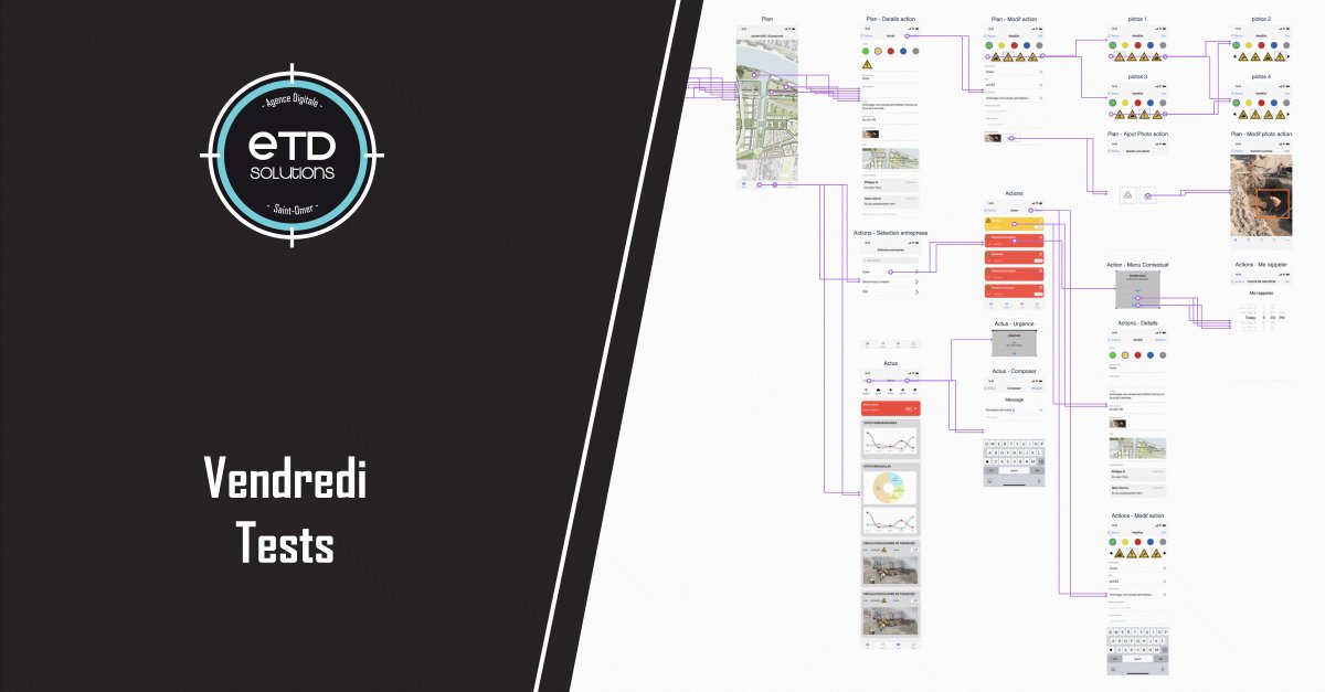 etdsolutions's tweet photo. Fin de semaine veut également dire tests finaux !
Le vendredi, nous avons fait tester le prototype à de potentiels utilisateurs ! De nouvelles idées en ressortent afin de compléter le prototype. 
Vous êtes convaincus par notre méthode ? Contactez-nous ! ☎️ 📨 https://t.co/NFVJJObEk2