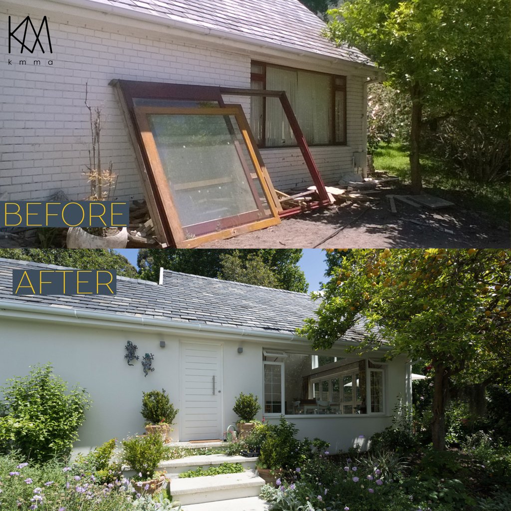 kmma_architects's tweet photo. Before and after of the garden cottage at House Winchester Bishopscourt.
.
#TransformationThursday https://t.co/ZW2CAo12Vl