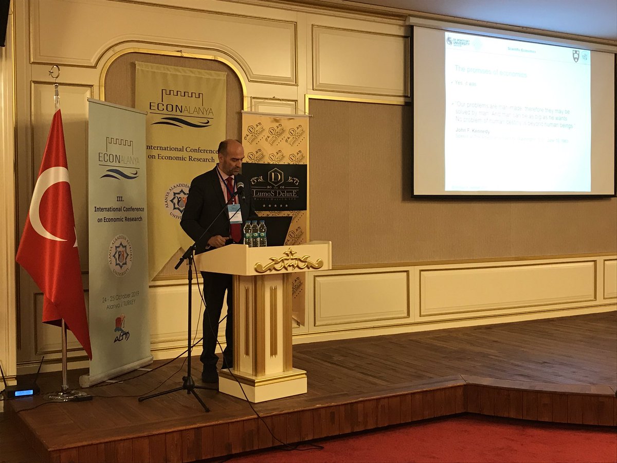 econalanya's tweet photo. Our first keynote speaker of this year is Prof. Richard A. Werner @scientificecon from @UniofOxford and talked about The Collapse of Conventional Economics
#ECONALANYA2019 https://t.co/PdOvRz49iT